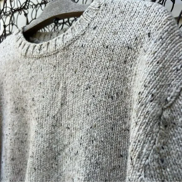 Vintage Eddie Bauer oatmeal granola fair isle Gorpcore wool crewneck sweater XL - Picture 3 of 4